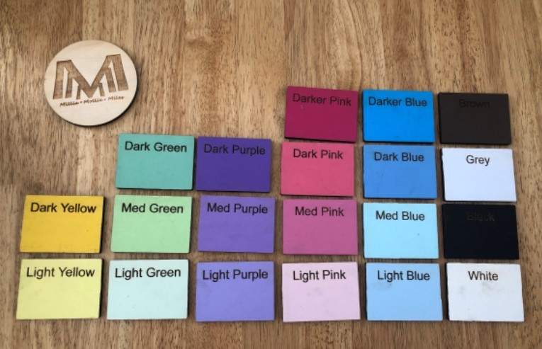 Wood Colours to choose from